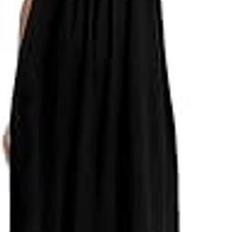 Women's Black Calf Length Regular Nightgown-image-28