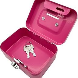 Enakshi® Money Box with Lock with Top Handle Modern Metal Trinket Holder Case Locking Pink|Home & Garden | Home Improvement | Home Security | Hide-a-Keys-image-92