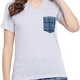 Cute Checks Boxer Shorts & Grey T.-Shirt Set-image-48