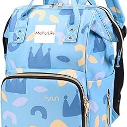 MotherLike Baby Diaper Bags for Mom for Travel Diaper Backpack for Mothers Large Capacity, Printed Maternity Bag-image-69