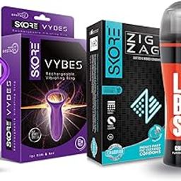 Skore Zig Zag Condoms 10s, Vybes and Cherry Lubes 50 ml-62