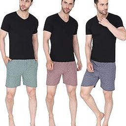 Soft Comfortable Cotton Boxer Shorts | Stitched Ultra-Light Breathable Shorts | Regular Fit,Checkered Printed|Best Gift for Mens (Red,Blue,Green) (Pack of 3)-picture-10