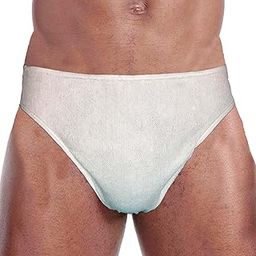 PROWEE Disposable Briefs for Men | Prevents Infection & Absorbs Sweat | Ideal for Trekking, Spa, Camping & Incontinence | Soft Comfortable Body Fit - Pack of 5 (Size - L) White-32