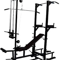 SAFELINE Gym Bench, 20 In 1 Bench Adjustable Fitness Bench ABS Tower only With Flat Pull Down Handle Gym Equipment (Black) - Max Weight Capacity: 200 Kg-picture-3
