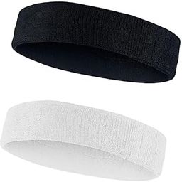 Style Along White and Black Outdoor Fitness Sports Sweatband Headband for Exercise/Makeup/Hiking/Running/Footbal/l Basket Ball for Unisex-image-74