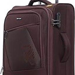 Falcon 59 cm Soft-Sided Cabin Size Carry-On Expandable Suitcase 360 Spinner Luggage Trolley Bag with Anti-Theft Zippers (VRFLC9-20-BB)-0