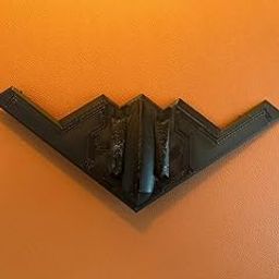 BHISRA FAB Stealth Aircraft Model Wall Art, Black Military Plane Decor, 3D Design-image-0