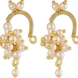 Fashions Half Moon Or Peacock Shape Maharashtrian Traditional Press on Bugadi Upper Ear Clip on Earrings For Women & Girls-image-90