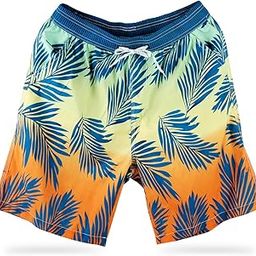 PROBEROS® Swimming Shorts for Men, Casual Fashion Gradient Print Summer Beach Shorts Quick Dry Polyester Elastic Waist Shorts Chino Shorts Summer Swim Short Beach Wear, XL-image-67