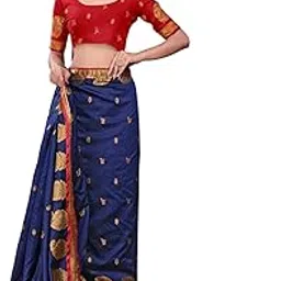 pionex Women's Stylish Silk Jacquard Ready-to-wear Saree with Blouse Piece-picture-10