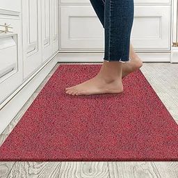 VALDIVIAN Cushion Noodle Mat for Home Entrance/Heavy Indoor Outdoor Anti Slip PVC Floor/Bath/Mat for Bedroom/Kitchen/Bathroom/Doors/Office (Red, 2x4 Feet)-image-43