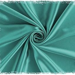Silky Panda Premium Thick Satin Fabric for Pillow Covers|Cases|Protectors|Scrunchies|Dress|Gown|Handcraft| Soft and Shiny Fabric for All Your Needs.(Width-44) (1 Meter, Pine)-image-101