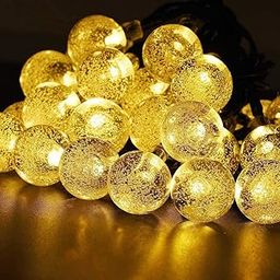 MIRADH 5 Metre 20 Bulb Globe Crytal String Light For Decoration, Plug Powered, Warm White(Plastic, Led )-image-5