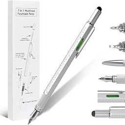 Bitrexup Multifunction Tool Pen, 6 in 1 Tool with Ballpoint Pen, Touch Screen Stylus, Ruler, Spirit Level, Flat-head Screwdriver, All-in-One Tech-Tool Gadgets for Mens Gifts, Aluminium;Plastic-picture-25