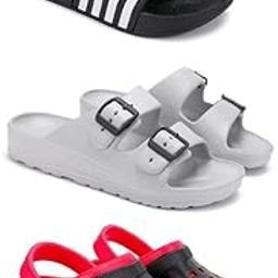 Lightweight,Classic Slider || Sandals with Clogs for Men-Combo(3)-3024-3114-3017-image-47