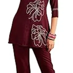 shasmi Women's Elegant Hot Co Ord Set for Women Stylish Kurta Ethnic 3/4 Sleeve Co-ord Set (Co-Ords 191)-picture-19