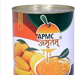 APMC अमृतम् Kesar Mango Pulp | Aamras | No Added Sugar | No Preservatives 850 Gm-image-23