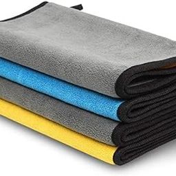 BARBET Hub 800 GSM Microfiber Cloth for Car Cleaning and Detailing, Double Sided, Extra Thick Plush Microfibre Cloth (Size 40cm x 40cm, Pack of 4, Color:- Multi)-image-91