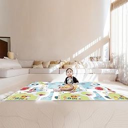 GiggleBaby Cally Soft and Safe Baby Play Mat 200cm x 150cm 10mm Thickness, Reversible, WipeClean, Waterproof and BPA Free Ideal Activity Mat for Tummy Time…-6