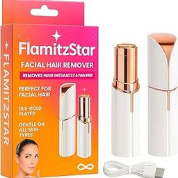 Golden Portable Facial Epilator for Women – USB Rechargeable & Battery-Powered Mini Hair Removal Device with LED Light – Painless 18K Gold-Plated Trimmer & Shaver for Face, Chin, Cheek, Upper Lip & Eyebrows – All Skin Types-picture-18
