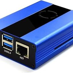 REES52 Raspberry Pi 4 Metal Case, Raspberry Pi 4 Model B Aluminum Alloy Case with Cooling Fan Blue-image-115