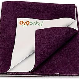 OYO BABY Extra Absorbent Waterproof Baby Dry Sheet Single Bed (72 x 36 Inch) | Quick Dry Sheet for New Born Baby Bed Protector, Soft & Breathable Rubber Sheet for Bed|Plum-image-39