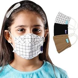 Kid Mask Reusable And Washable 3 Layer Printed Cotton Face Mask For Kids Boys girls Unisex Anti Pollution Assorted Mix Colour Free Size (3, Kids 7-12 Years)-13
