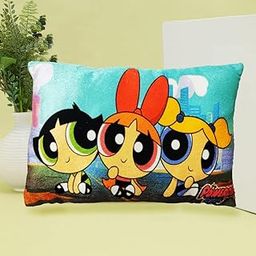 JUZZII Velvet Powerpuff Girls Cushion Decorative Throw Pillow for Sofa, Home, car, Decorative Square Cushion Gift for Boys Girls Kids Friends and Home Dcor (Size 12x16 Inch) (Pack of 1)-image-62