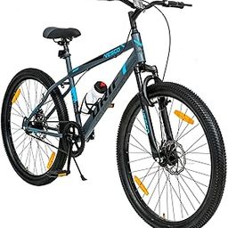 VESCO Drift 26 Inch Men's Road Bike | Dual Disk | Steel Rim | 18" Frame, Semi Fitted, Grey Ideal for Men, Women, Above 12 Years-image-11