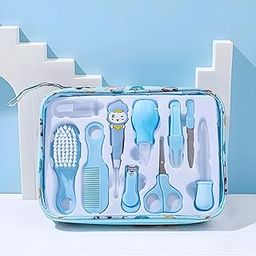 Jinila Luxury Grooming Kit for New Born Baby 10 in 1 Healthcare Accessories Set Perfect Nursery Gift with Hair, Nail, Ear Grooming Tools for Kids (Set of 1, Multi Color)-image-37