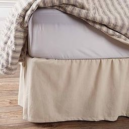 Market Place Natural King Bed Skirt, 16" Drop, Beige Cream Dust Ruffle Farmhouse Bedding-image-24