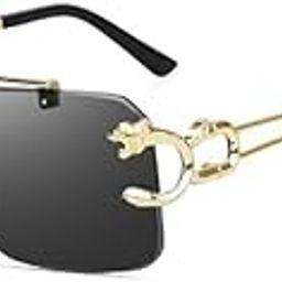 Desire Men Women Retro Luxury Rimless Sunglasses UV Protection Desire Eyewear Vintage Sunglass Stylish Goggles-image-84