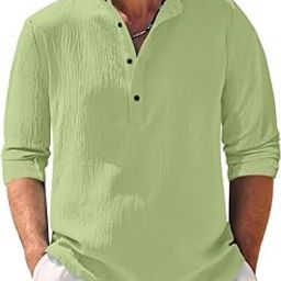 Men’s Casual Popcorn Texture Short Kurta with Mandarin Collar & Button Placket | Crinkle Style Lightweight Full Sleeve Ethnic Top for Festive, Beach, Travel-image-95