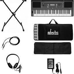 Standzo for Yamaha PSR-I300 Portable Keyboard 61 Keys with Adapter, Stand, Headphone, Jack Cable, Cover and Dust Cover Combo Pack-16