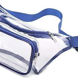 Clear Fanny Pack Portable Waist Bag for Sports Games Stadium Events Festival Blue-image-78
