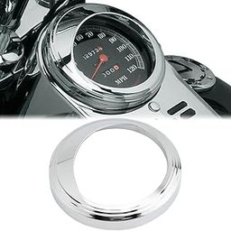 Dreamseek 5 Inch Speedometer Chrome Trim Ring Speed Gauge Bezel w/Visor Cover Housing Compatible with 1968+ Harley Touring Softail Dyna Electra Wide Glide Road King Fat Boy CNC Aluminum-image-40