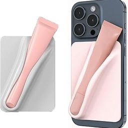 RVA Store Silicone Lip Gloss & Card Holder for Cell Phone Stick On Lipstick Holder – Back Adhesive Pouch for iPhon & Android – Lip Glaze Case for Women, Girls, Teens (Grey)-31