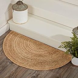 AIESY- Live Beautiful ! Handwoven Jute Rectangular Shape Rug, Reversible Doormat For Bedroom, Living Room And Home Decoration For All Seasons (Nautical, 80 Cm Half D, Multi-Coloured, Pack Of 1)-image-30