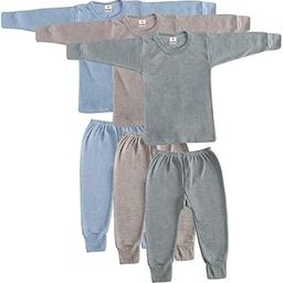 Ajay-Hosiery Unisex Body Warmer Soft Fabric Thermal Round Neck Top with Bottom Rib Combo Pack of 3 Set for Baby Boy & Girl Winter Wear Keep Warm-image-96