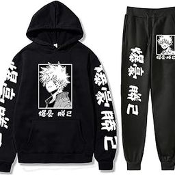 Anime hoodies and jogger Co-Ord Sets In Black Originals I Anime printed combo set foe Men and Women-image-3