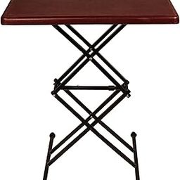 Nr Industries Multi Utility Purpose Scissors Tables Portable | Adjustable Scissors Table | Rectangular Folding Scissors | Multi-Purpose Plastic Scissors Table For Study, Dining & Outdoor (Brown)-18