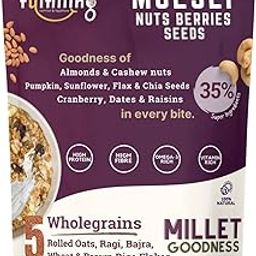 Fulfilling Muesli Fruit & Nuts - Nuts Berries Seeds 350g| Pumpkin, Flax & Chia Seeds, Antioxidant rich Cranberry, Rolled Oats + Millet Flakes | No Refined Sugar, Healthy Breakfast-picture-13