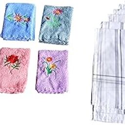 Handkerchief Set – 12 Pieces (6 Women + 6 Men) | Premium Cotton Fabric | Soft, Absorbent & Reusable Hankies for Daily Use | Ideal for Men & Women-image-24