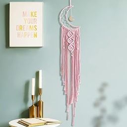 Wagon Brand| Handmade Macrame Round Mini Dream Catcher Pack of 1| WBDC 33 | Boho Wall Hanging Decor, Best Gift for Girls, Friends, Marriege, Home, Bedroom, Living Room Decoration 10" H x 3" W-image-31