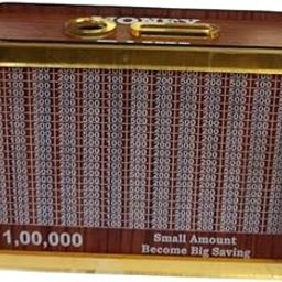 Aeoss Wooden Money Bank for Kids & Adults, Gullak for Kids | 1,00,000 Rupees Goal Tracker with Savings Chart-6