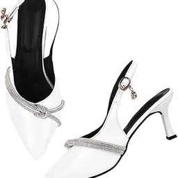 selfiee Women's Glittery & Shimmery Pointed Stiletto Heel Pump Shoes for Party and Formal Occasions-picture-4