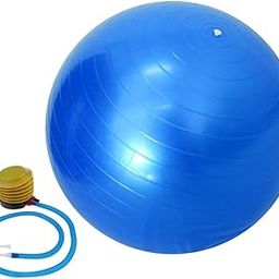 AQTUS Gym Ball,Exercise Ball,Yoga Ball, Anti-Burst & Non-Slip Fitness Ball with Pump Balance for Abdominal Workout and Office,Home,Gym,Birthing,Physical Therapy, Pilates, Pregnancy - 55 CM (Blue)-image-78