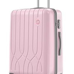 Swing Trolley Bag Large Size, 79 cms Marshmallow Pink Hard Side Travel Bag for Women, 8 Wheel Luggage Suitcase for Travelling, Check in Luggage with Trolley, Scratch Resistant-49