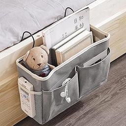 Kerguelen Linen Bedroom Accessories Hanging Bedside Caddy, Organiser Dorm Bed Basket Hostel Essentials, Side Clothing Storage Multipurpose Cloth Shelf-image-88