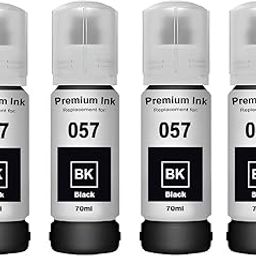 VERENA 057 Black Refill Ink Suitable for L8050, L18050, L8150W Printers (Pack of 4)-image-15